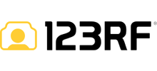 123RF图库logo,123RF图库标识