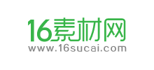 16素材网logo,16素材网标识